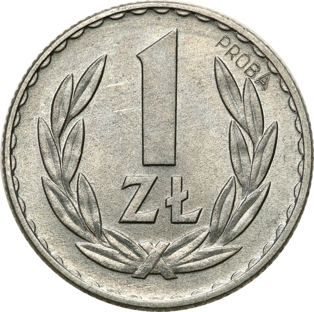 PRÓBA aluminium 1 złoty 1949 NAKŁAD 100 sztuk